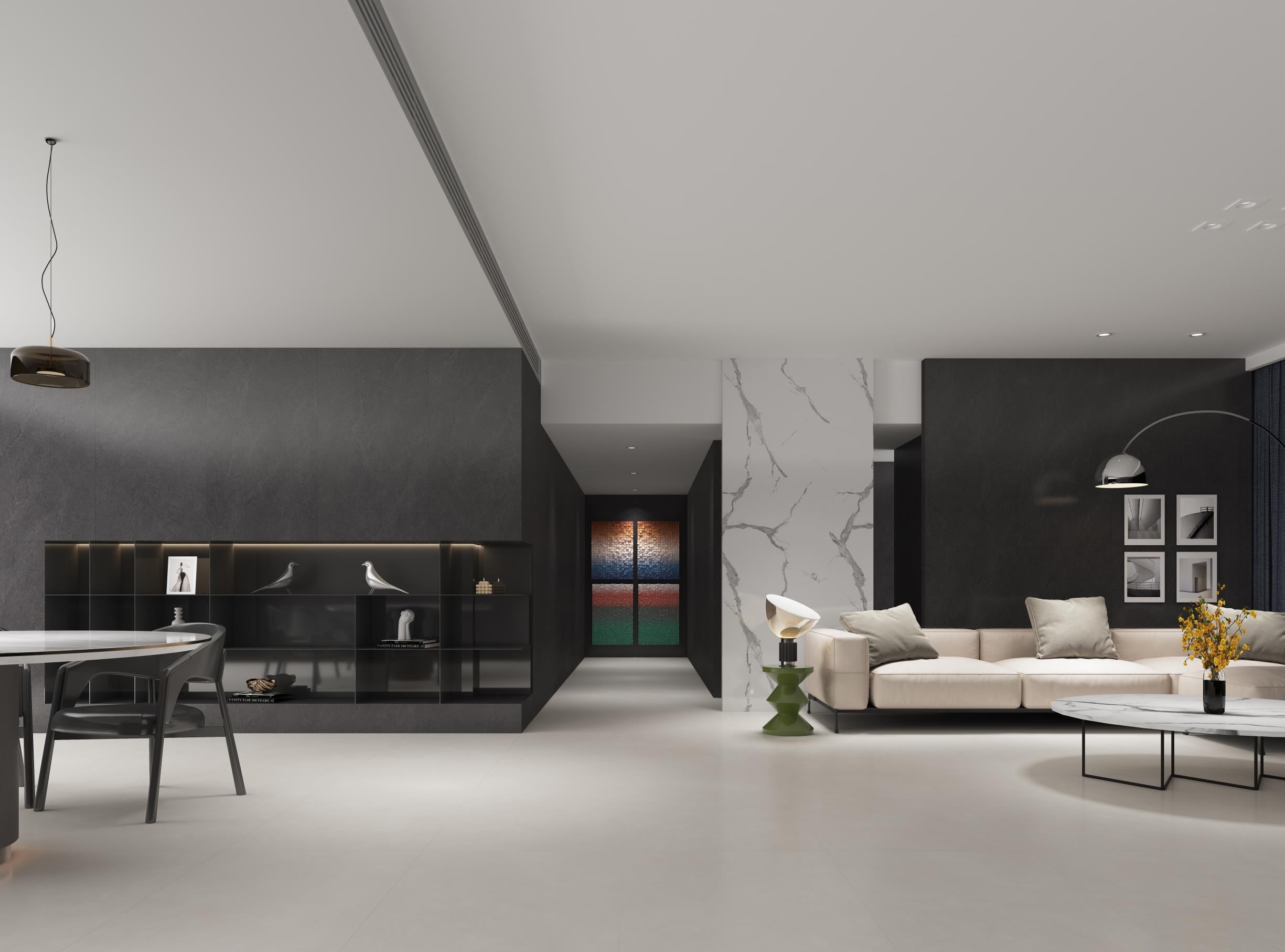 意大利設計磁磚 Italian Design Tiles 微水泥 米杏 CX75021GY 75×150cm 地磚 牆磚 柔光磚 Dry grain and throw 半拋幹粒工藝 Dumb and soft face 啞柔面