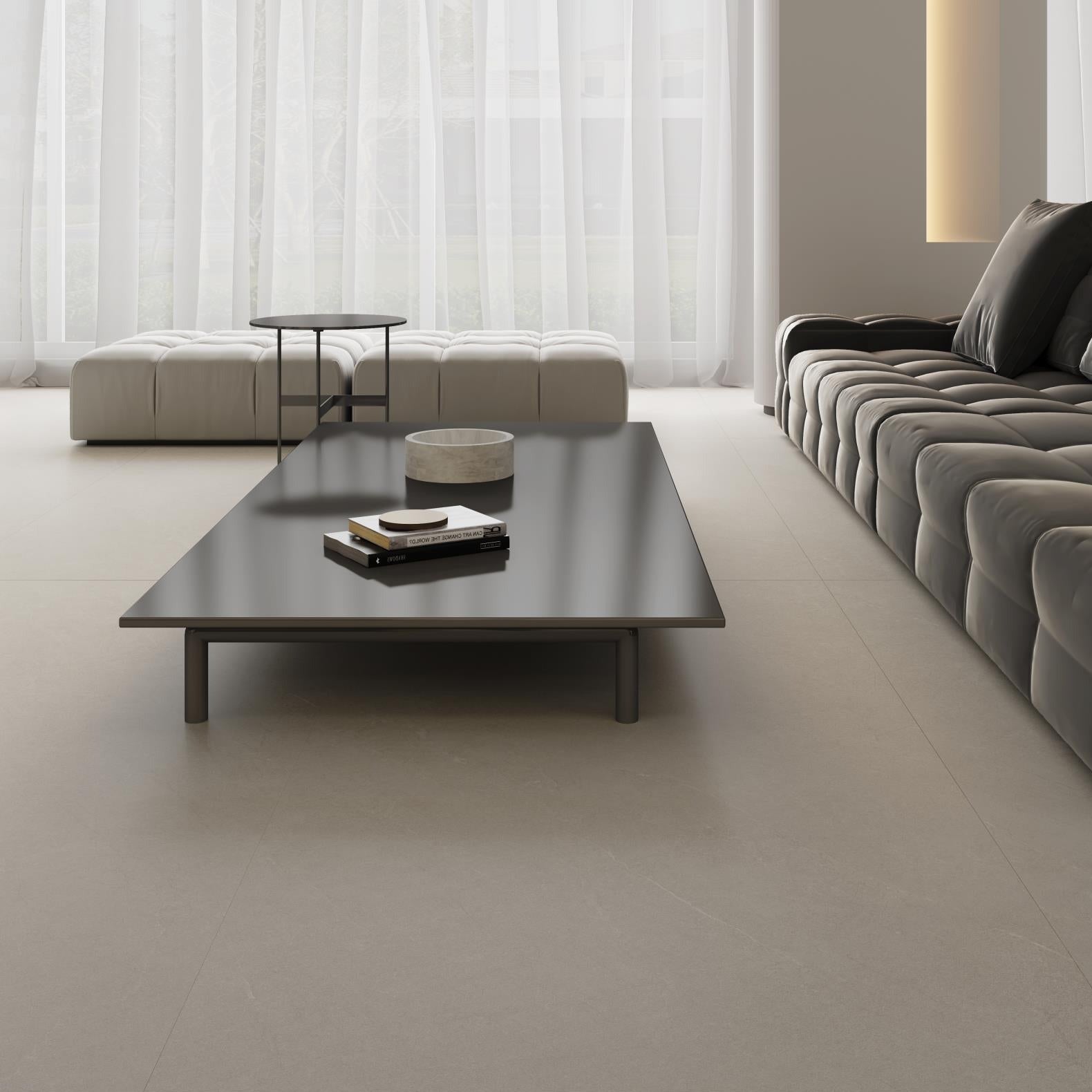 意大利設計磁磚 Italian Design Tiles 微水泥暖石 淺灰 SW918062GY 90×180cm 地磚 牆磚 柔光磚 Dry grain and throw 半拋幹粒工藝 Dumb and soft face 啞柔面
