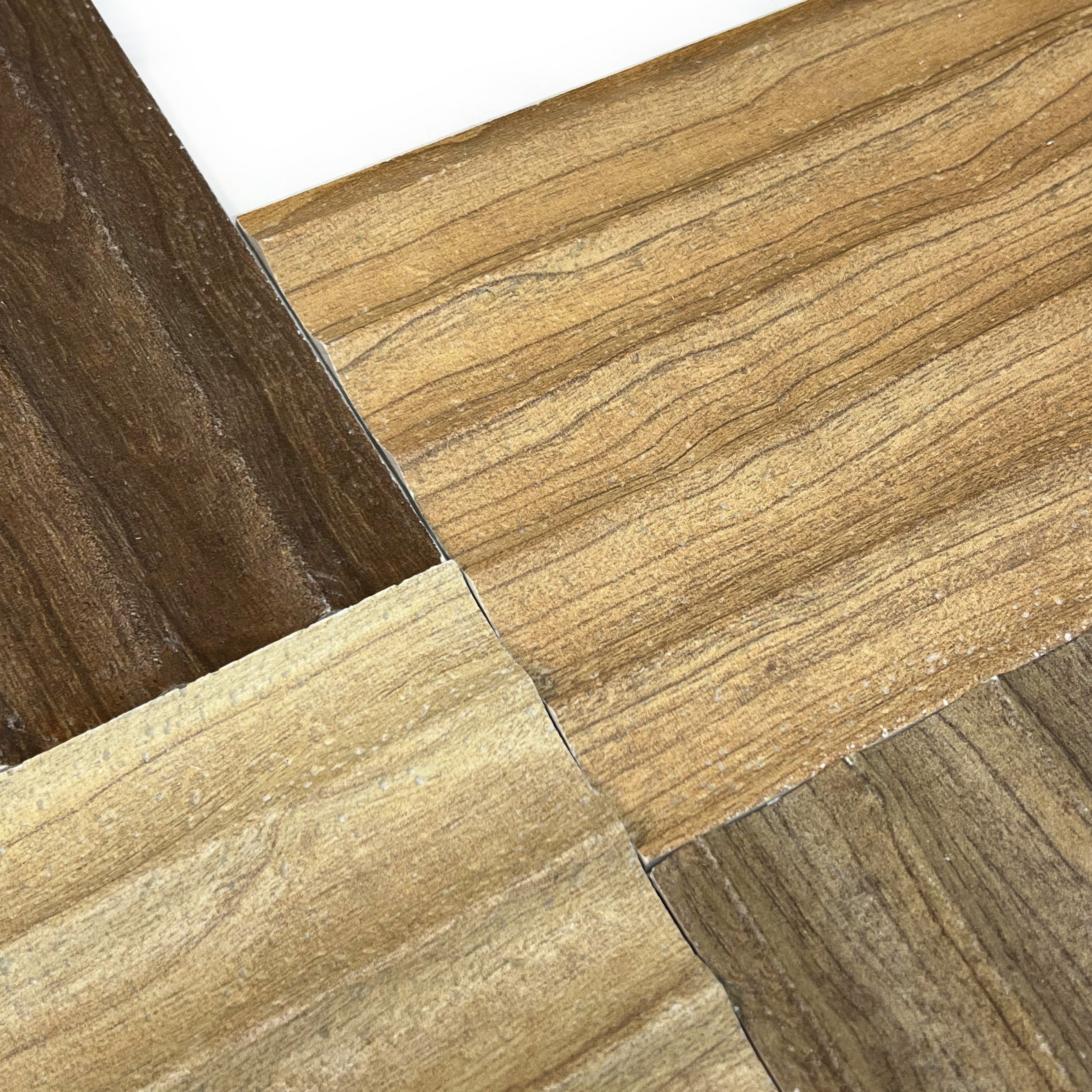 Flexible Stone 軟瓷 Veneer Sheet Interior and Exterior 柔性石材 真石質感 防水防潮 室內戶外可用 原木波紋板300x60cm黃色 淺黃色 淺棕色 深棕色