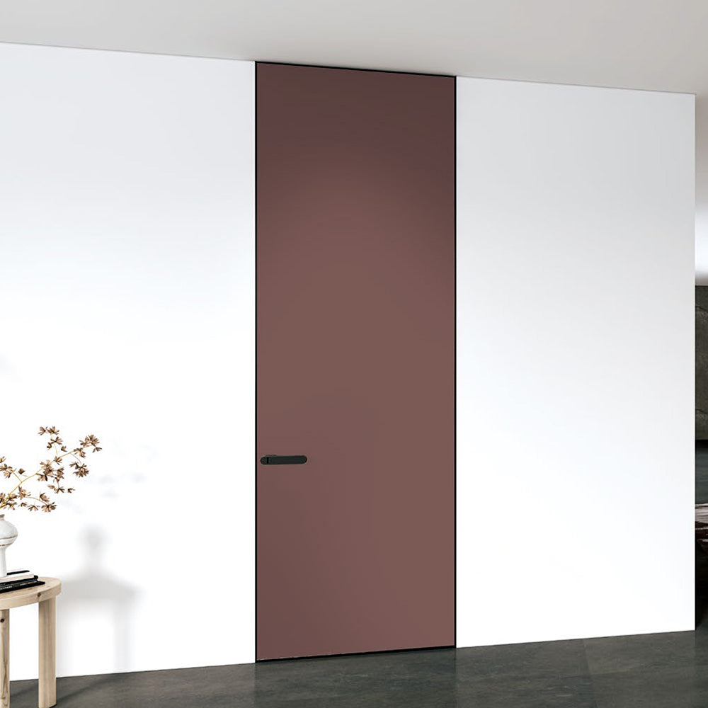 Invisible Door Hidden Doors for Panel Minimalist Aluminium Door EF-2202 柏林紅 Fireproof Board 隱藏門 包框(黑/白) 包鎖 隱形門 國標B1級防火門板 鋁木結構門 意式極簡門