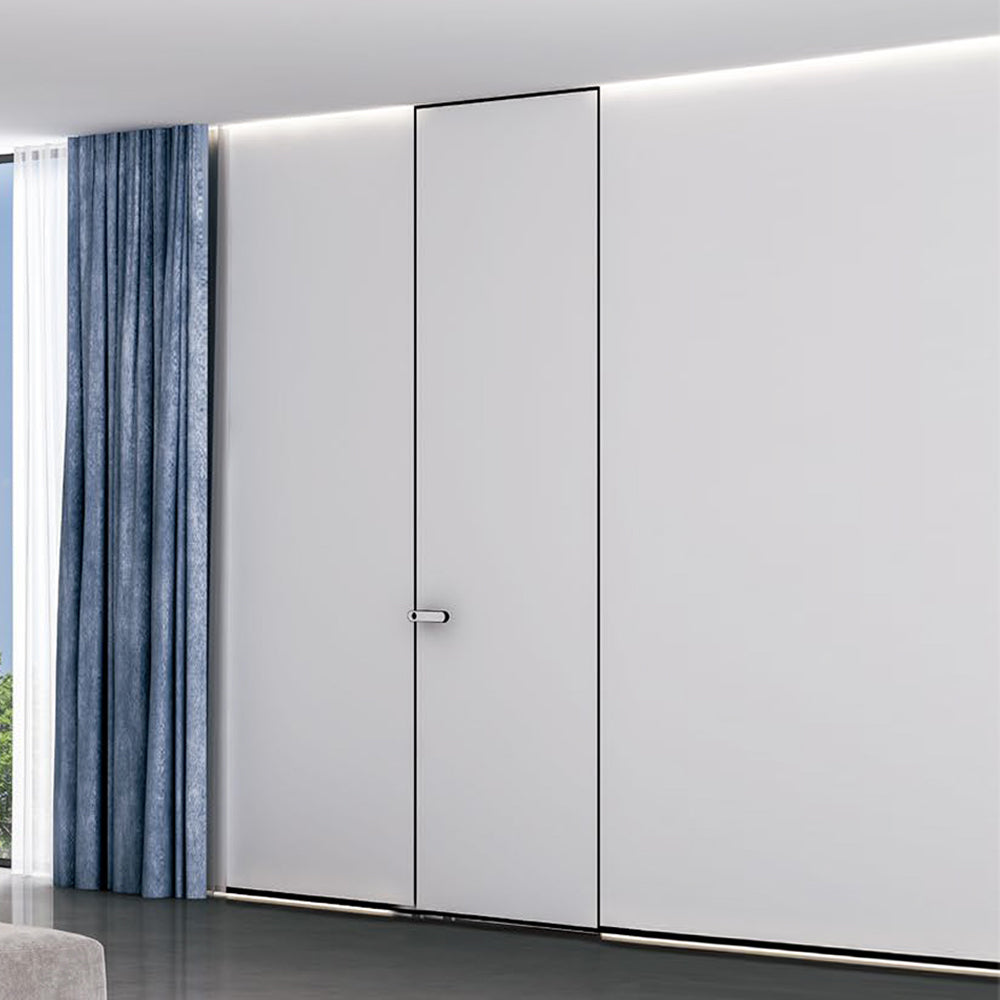 Invisible Door Hidden Doors for Panel Minimalist Aluminium Door EF-2205 膚白 Fireproof Board 隱藏門 包框(黑/白) 包鎖 隱形門 國標B1級防火門板 鋁木結構門 意式極簡門