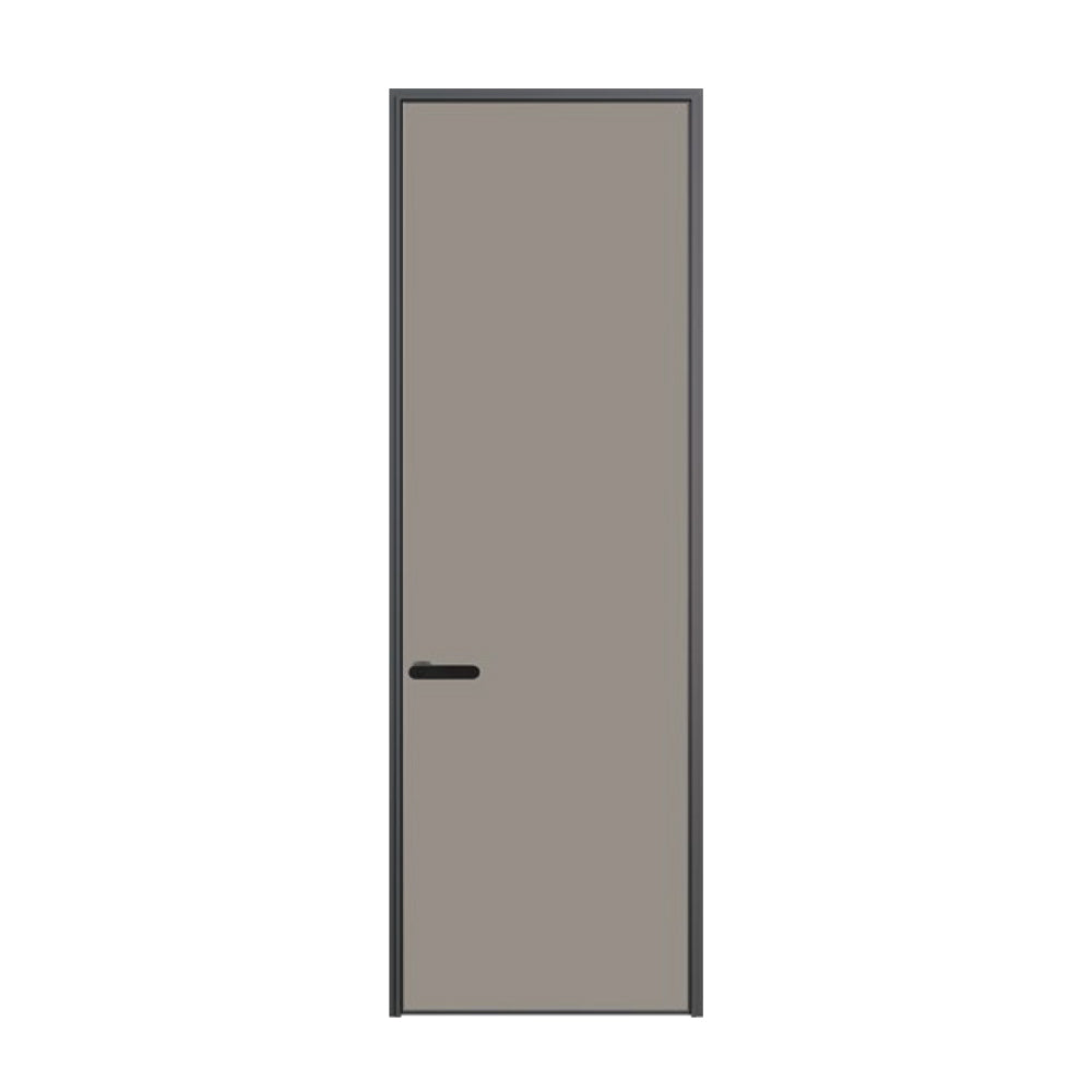 Modern Minimalist Door Flush Wall Aluminum and Wooden Frame ET-2254 紳士灰 PET親膚面板 跌級款 包框(黑/白/灰) 包鎖 外平內開 鋁木結構門 意式極簡門
