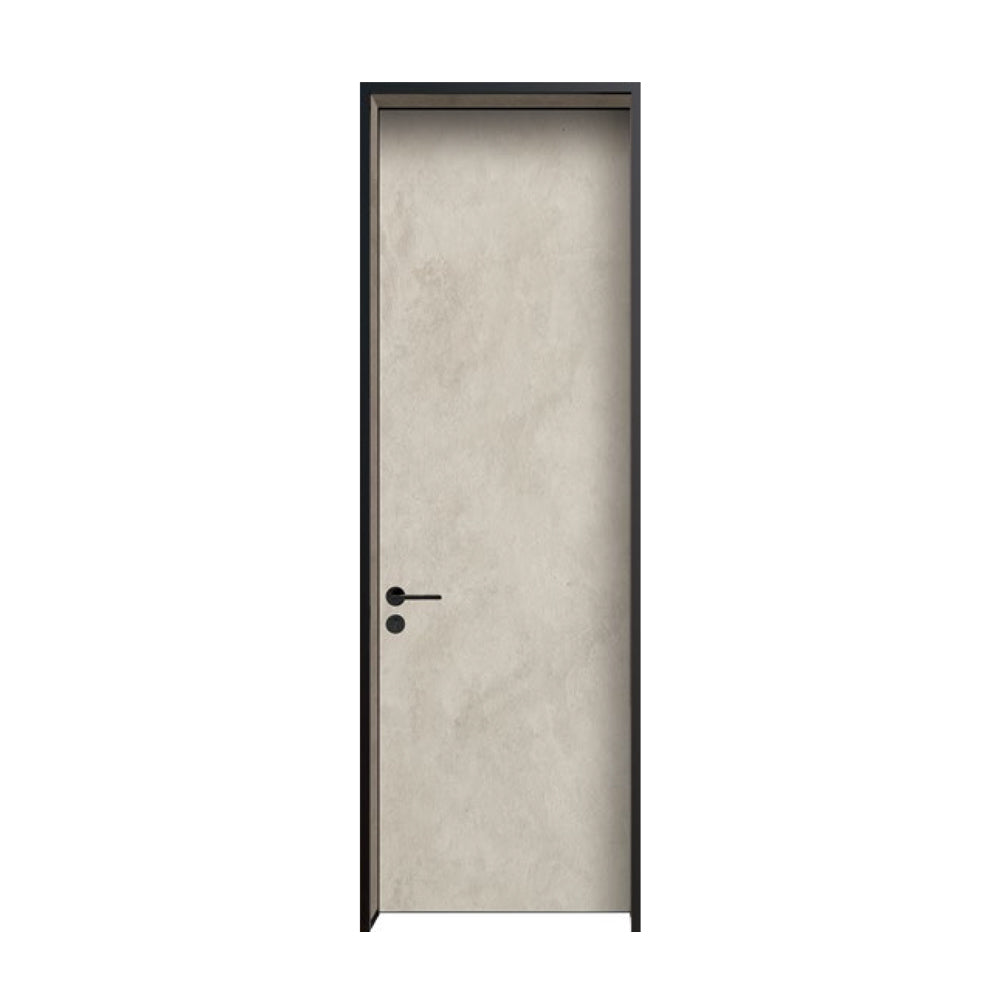 Modern Minimalist Door Flush Wall Aluminum and Wooden Frame EF-2211 鎢礦岩石 25極窄邊框款 Fireproof Board 包框(黑/白/灰) 包鎖 內平內開或外平內開 國標B1級防火門板 鋁木結構門 意式極簡門
