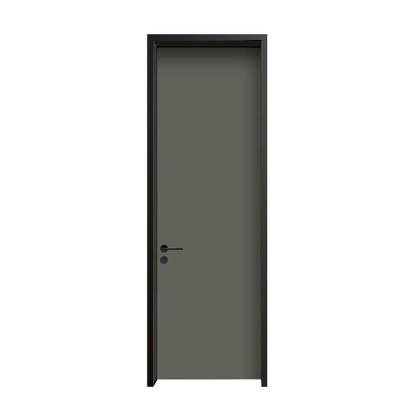Modern Minimalist Door Flush Wall Aluminum and Wooden Frame EF-2207 膚感錦尚綠 25極窄邊框款 PET親膚面板 Fireproof Board 包框（黑/白/灰） 包鎖 內平內開或外平內開 國標B1級防火門板 鋁木結構門 意式極簡門
