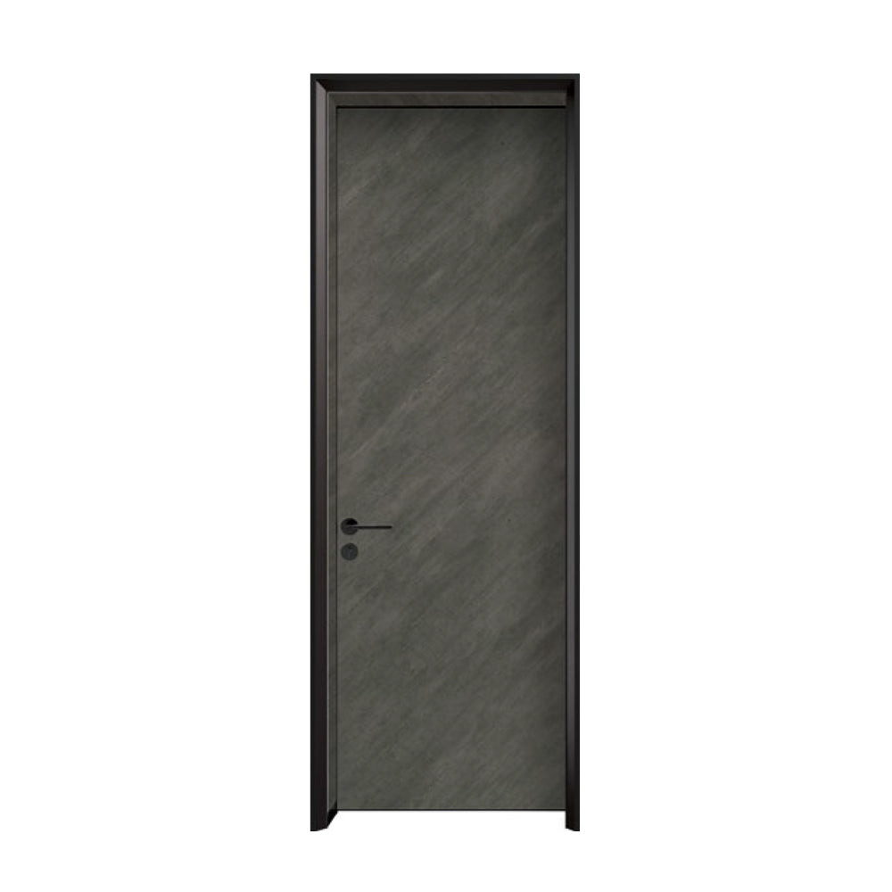 Modern Minimalist Door Flush Wall Aluminum and Wooden Frame EH-2251 雅典馨灰 斜面款 包框(黑/白/灰) 包鎖 外平內開 鋁木結構門 意式極簡門
