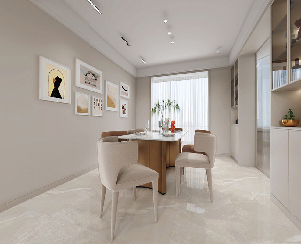 中國佛山磁磚 China Foshan Marble Tiles Glossy 大理石磁磚 連紋磁磚 地磚 牆磚 釉面磚 亮光面 B6051 60×60cm