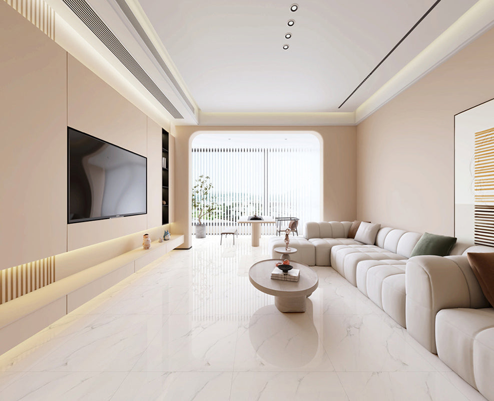 中國佛山磁磚 China Foshan Marble Tiles Glossy 大理石磁磚 連紋磁磚 地磚 牆磚 釉面磚 亮光面 B6053 60×60cm