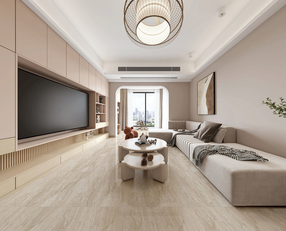 中國佛山磁磚 China Foshan Marble Tiles Glossy 大理石磁磚 連紋磁磚 地磚 牆磚 釉面磚 亮光面 B6067 60×60cm