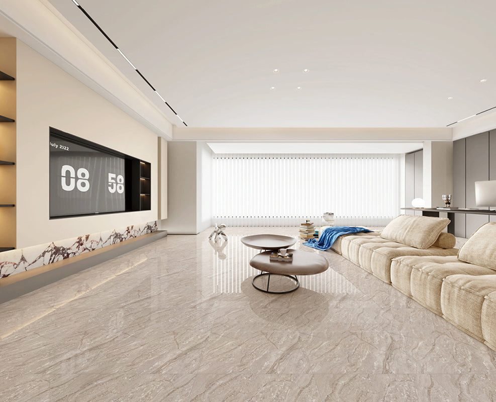 中國佛山磁磚 China Foshan Marble Tiles Glossy 大理石磁磚 連紋磁磚 地磚 牆磚 釉面磚 亮光面 B6108 60×60cm