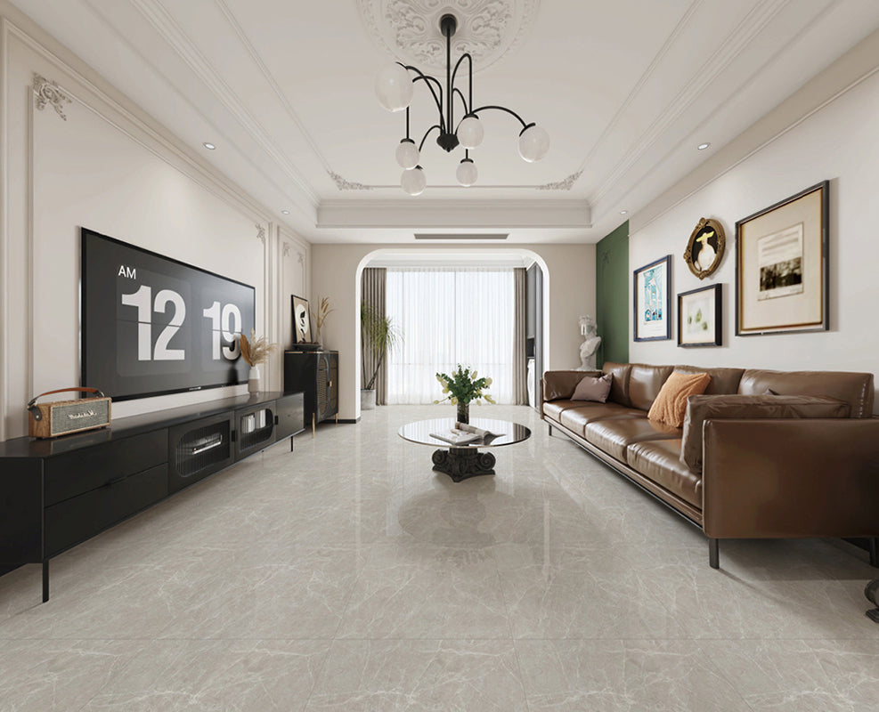 中國佛山磁磚 China Foshan Marble Tiles Glossy 大理石磁磚 連紋磁磚 地磚 牆磚 釉面磚 亮光面 B6187 60×60cm