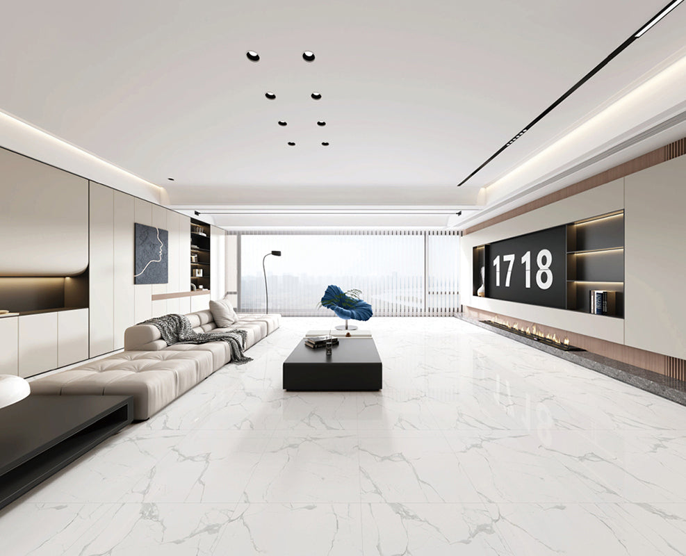 中國佛山磁磚 China Foshan Marble Tiles Glossy 大理石磁磚 連紋磁磚 地磚 牆磚 釉面磚 亮光面 B6252 60×60cm