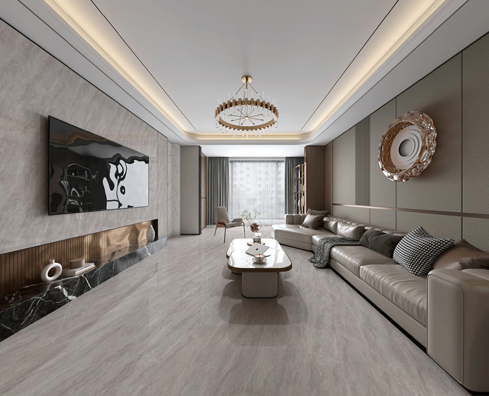 中國佛山磁磚 China Foshan Marble Tiles Glossy 大理石磁磚 連紋磁磚 地磚 牆磚 釉面磚 亮光面 B6882 60×60cm