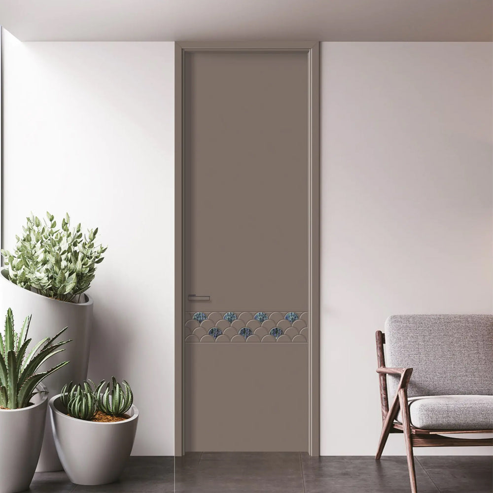 Solid Wood Doors with Painting Interior Doors Morden Style 實木焗漆門 房間門 BK-01 包門鎖 一體鎖 包門框 多色可選 貝殼系列 現代風格 莫蘭迪色系