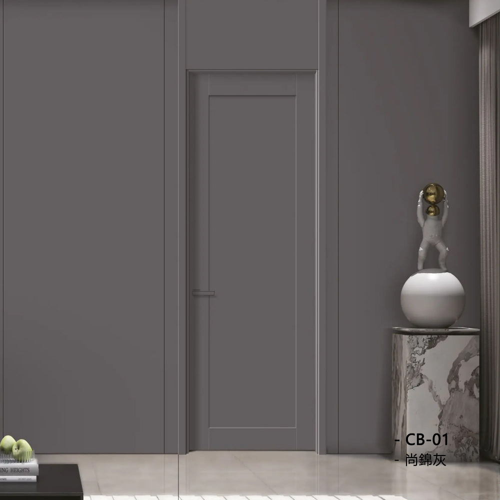 Solid Wood Doors with Painting Interior Doors Morden Style 實木焗漆門 房間門 CB-01 包門鎖 一體鎖 包門框 多色可選 池板工藝 現代風格 莫蘭迪色系