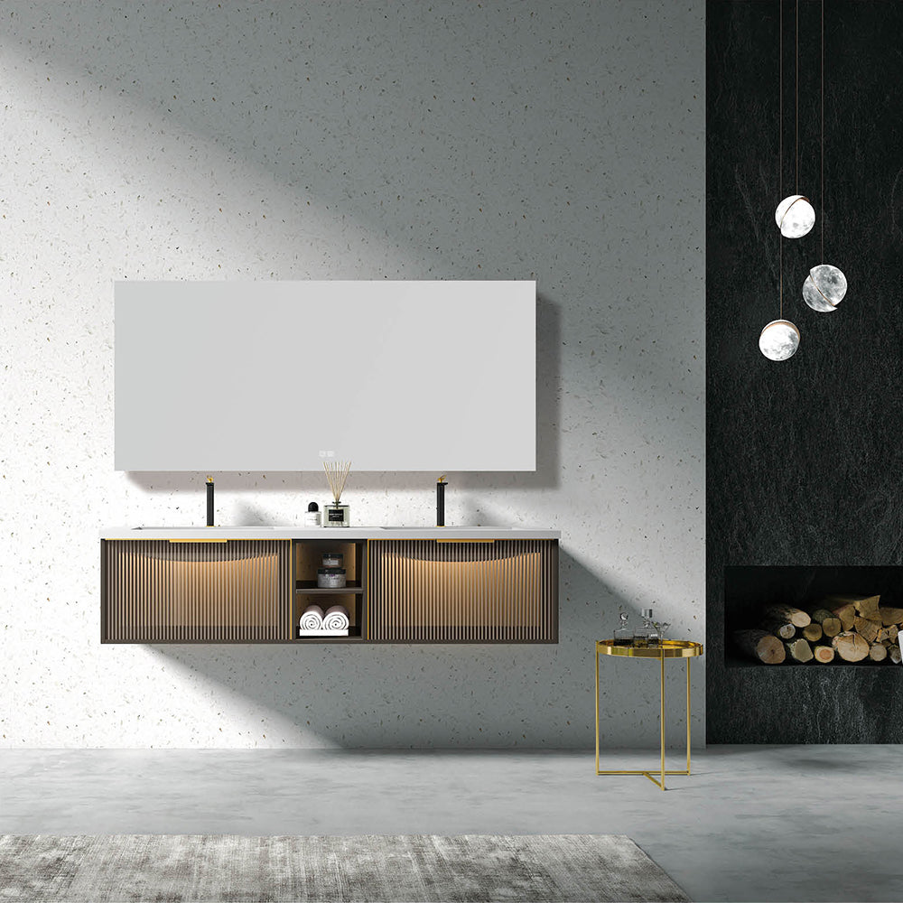 Custom Bathroom Cabinets CX6003 訂造浴室櫃 Custom Mirror Cabinets 訂造鏡櫃 烤漆櫃體 可選洗手盆規格 現代風格 智能鏡櫃