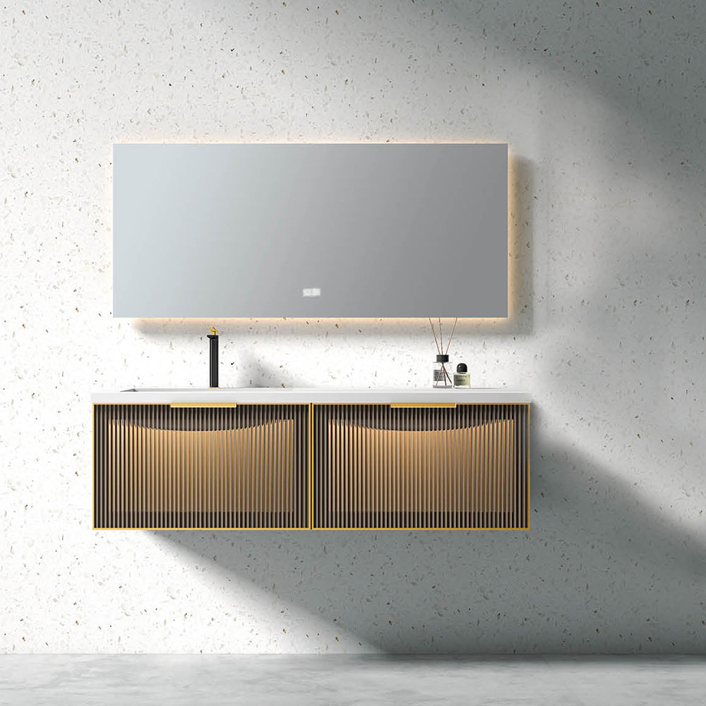 Custom Bathroom Cabinets CX6005 訂造浴室櫃 Custom Mirror Cabinets 訂造鏡櫃 烤漆櫃體 可選洗手盆規格 現代風格 智能鏡櫃