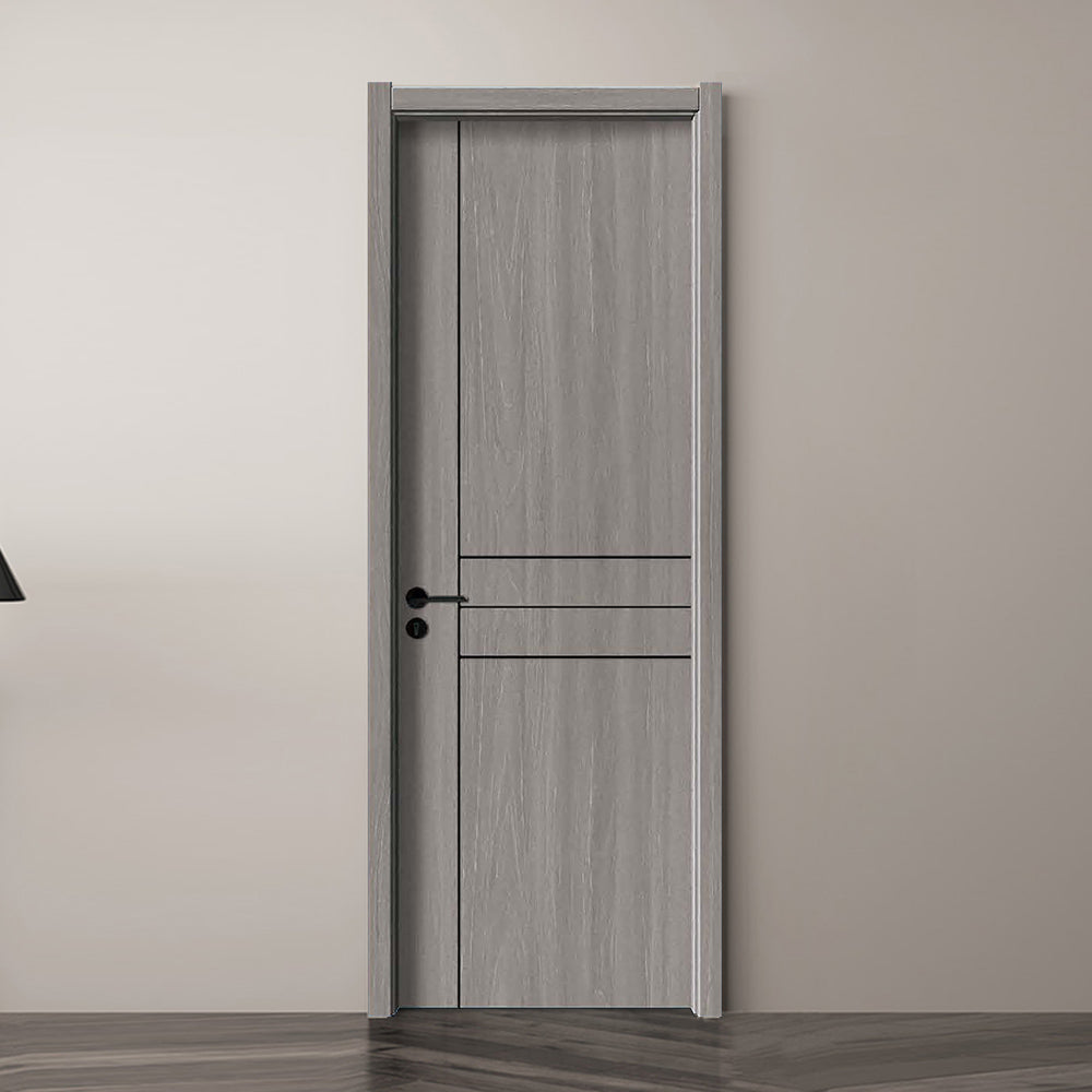 Carbon Crystal Wooden Doors (包木框和門鎖)莫蘭迪灰LS-E6601 碳晶門 實木復合門 生態門 現代簡約風格 新西蘭松木門框 70mm