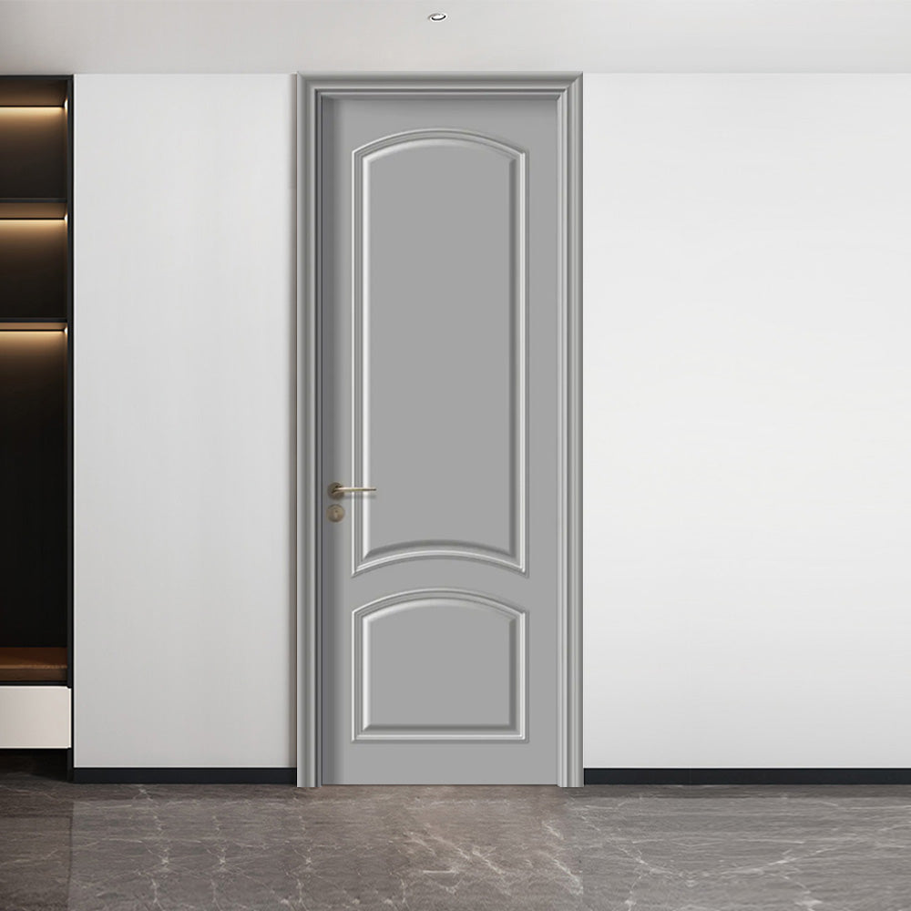 Solid Wood Doors with Painting Interior Doors Morden Style 實木焗漆門 房間門 FS-3502 圓弧造型 包門鎖 一體鎖 包門框 多色可選 法式玻璃門 現代風格 莫蘭迪色系