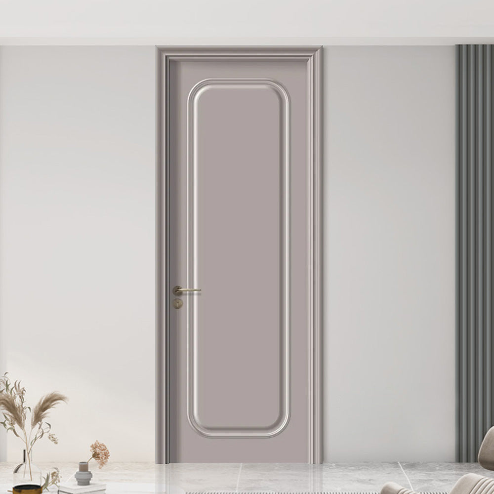 Solid Wood Doors with Painting Interior Doors Morden Style 實木焗漆門 房間門 FS-3509 圓弧造型 包門鎖 一體鎖 包門框 多色可選 現代風格 莫蘭迪色系