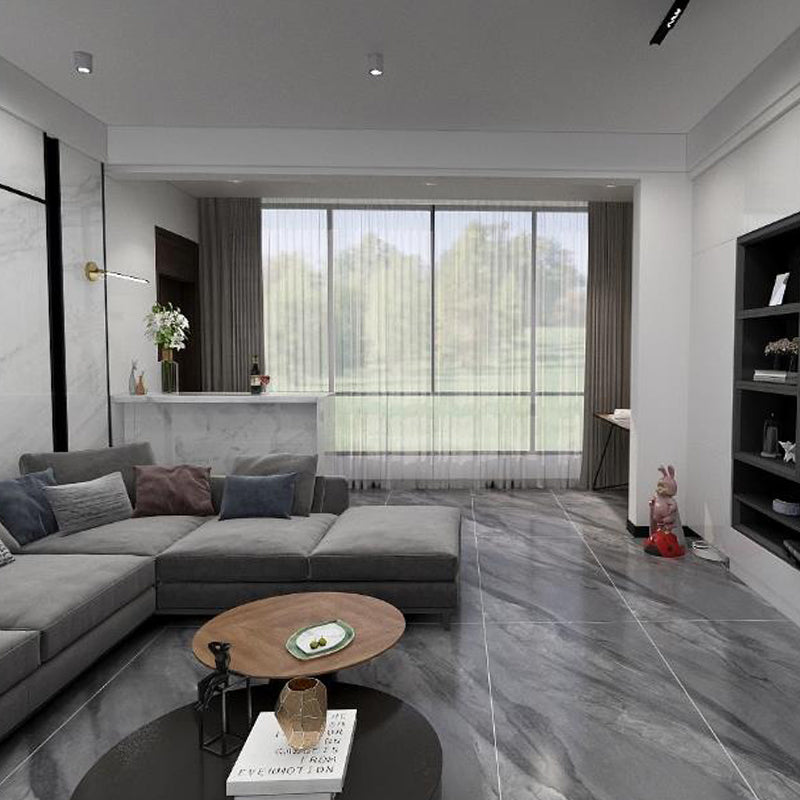 中國佛山瓷磚 China Foshan Marble Tiles Glossy 大理石瓷磚 連紋瓷磚 地磚 墻磚 釉面磚 亮光面 玄武岩GT715026 75×150cm