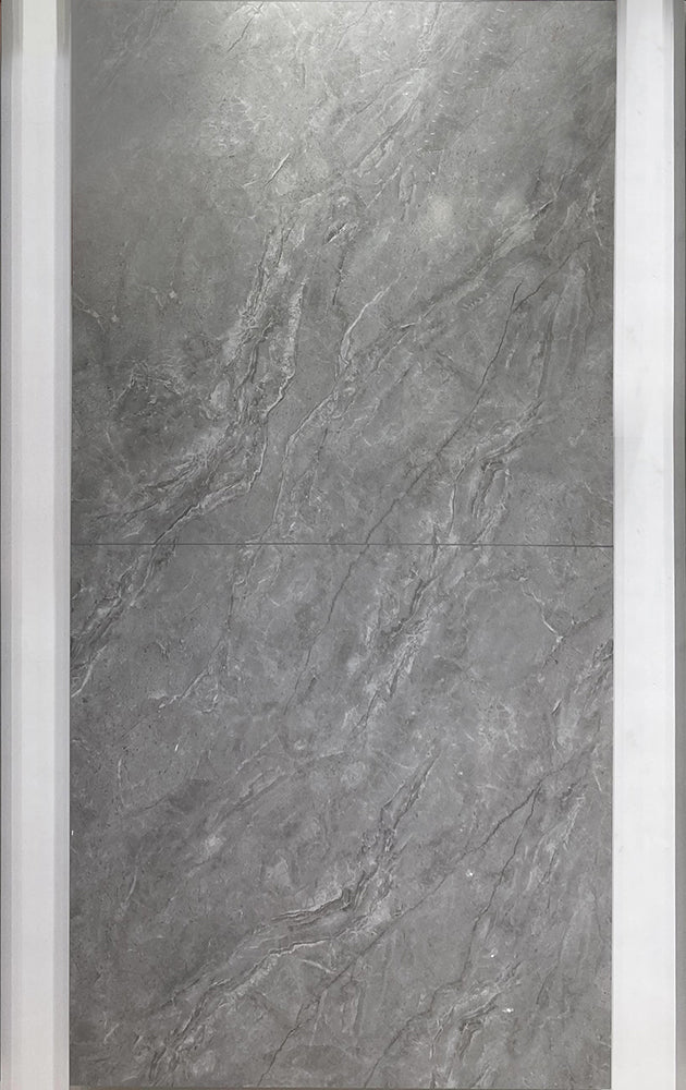 中國佛山瓷磚 China Foshan Marble Tiles Glossy 大理石瓷磚 連紋瓷磚 地磚 墻磚 釉面磚 亮光面 洱海淺灰GT8675X 80×80cm