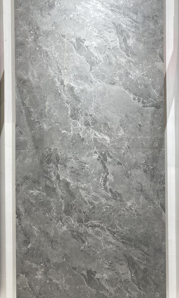 中國佛山瓷磚 China Foshan Marble Tiles Glossy 大理石瓷磚 連紋瓷磚 地磚 墻磚 釉面磚 亮光面 賓利灰GT8865X 80×80cm