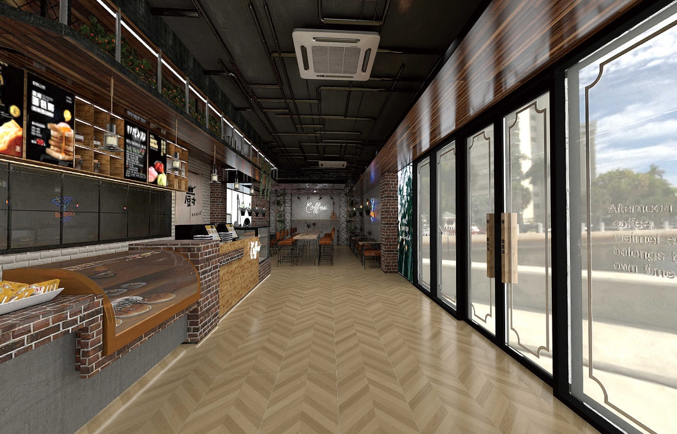 中國佛山磁磚 FOSHAN Tiles GY613 木紋磚 Wood Grain Brick 地磚 啞光 60×120cm