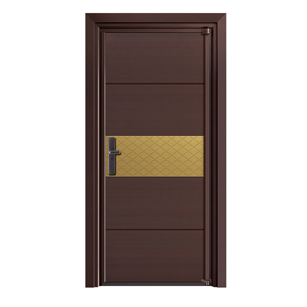 Entrance Doors 大門 入戶門 JY-2038P 簡約鋼銅門 Front Doors Exterior doors 不鏽鋼大門 表面鍍銅工藝 別墅大門 包框包鎖 多色可選