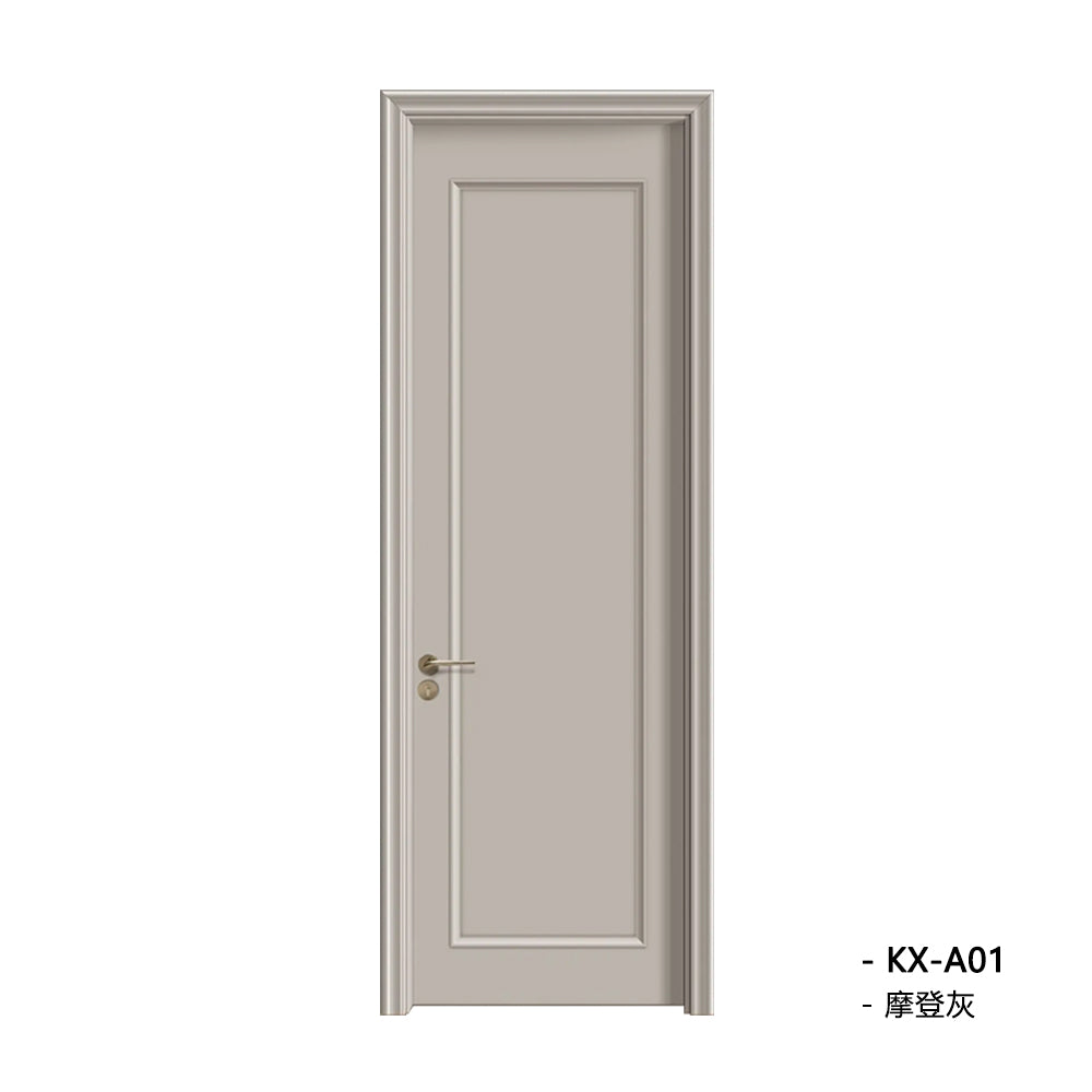 Solid Wood Doors with Painting Interior Doors Morden Style 實木焗漆門 房間門 KX-A01 包門鎖 一體鎖 包門框 多色可選 扣線工藝 現代風格 莫蘭迪色系