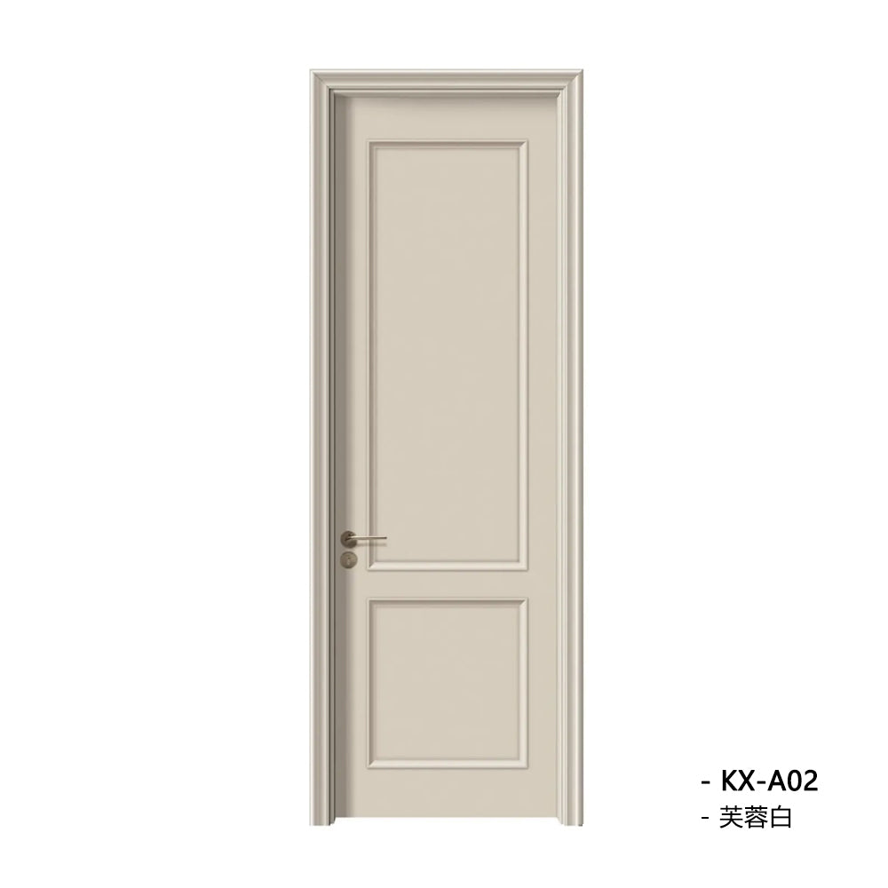 Solid Wood Doors with Painting Interior Doors Morden Style 實木焗漆門 房間門 KX-A02 包門鎖 一體鎖 包門框 多色可選 扣線工藝 現代風格 莫蘭迪色系
