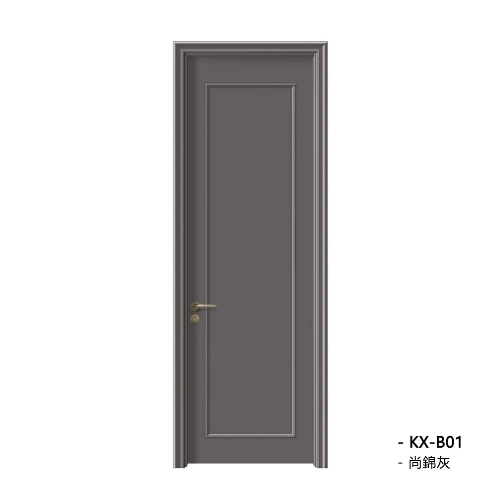 Solid Wood Doors with Painting Interior Doors Morden Style 實木焗漆門 房間門 KX-B01 包門鎖 一體鎖 包門框 多色可選 扣線工藝 現代風格 莫蘭迪色系