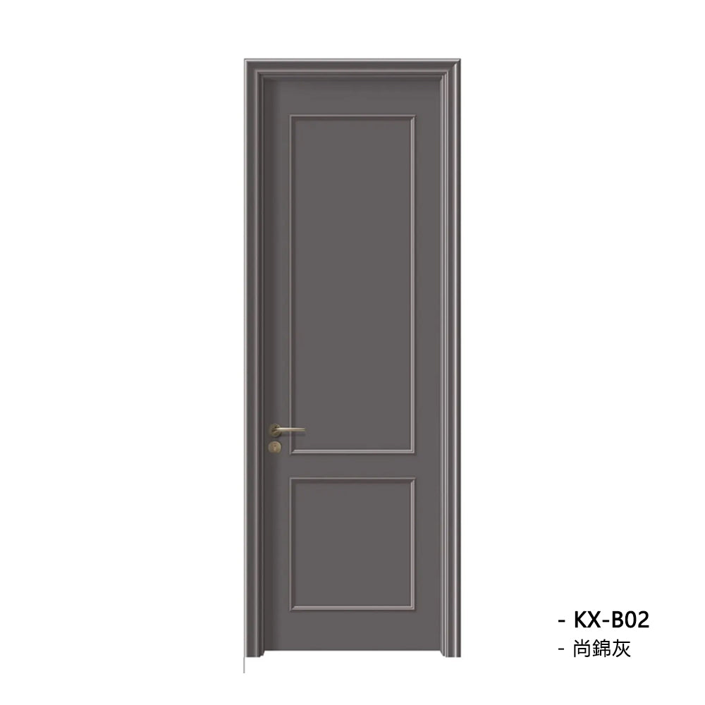 Solid Wood Doors with Painting Interior Doors Morden Style 實木焗漆門 房間門 KX-B02 包門鎖 一體鎖 包門框 多色可選 扣線工藝 現代風格 莫蘭迪色系