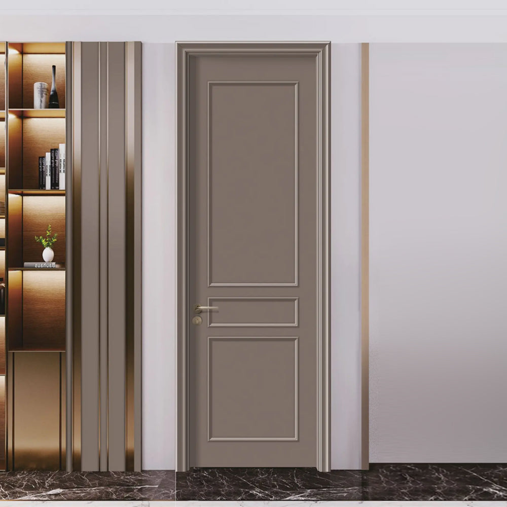 Solid Wood Doors with Painting Interior Doors Morden Style 實木焗漆門 房間門 KX-B03 包門鎖 一體鎖 包門框 多色可選 扣線工藝 現代風格 莫蘭迪色系