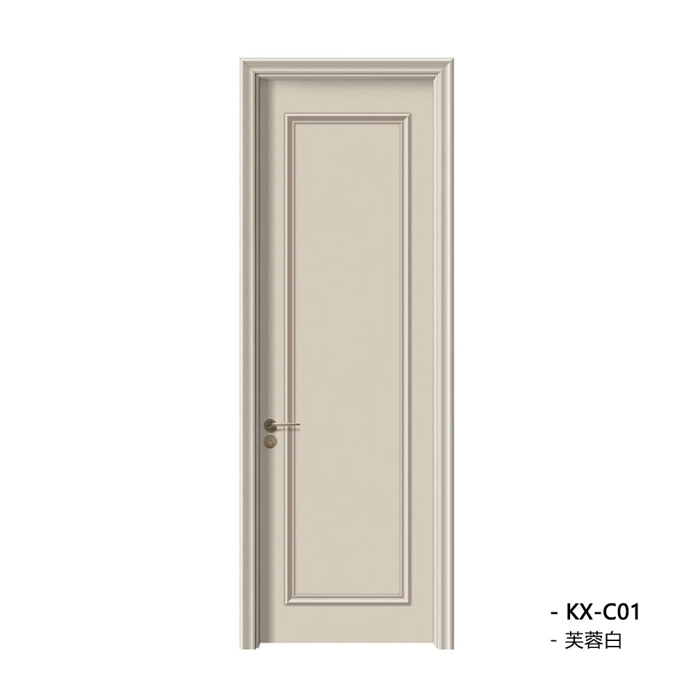 Solid Wood Doors with Painting Interior Doors Morden Style 實木焗漆門 房間門 KX-C01 包門鎖 一體鎖 包門框 多色可選 扣線工藝 現代風格 莫蘭迪色系