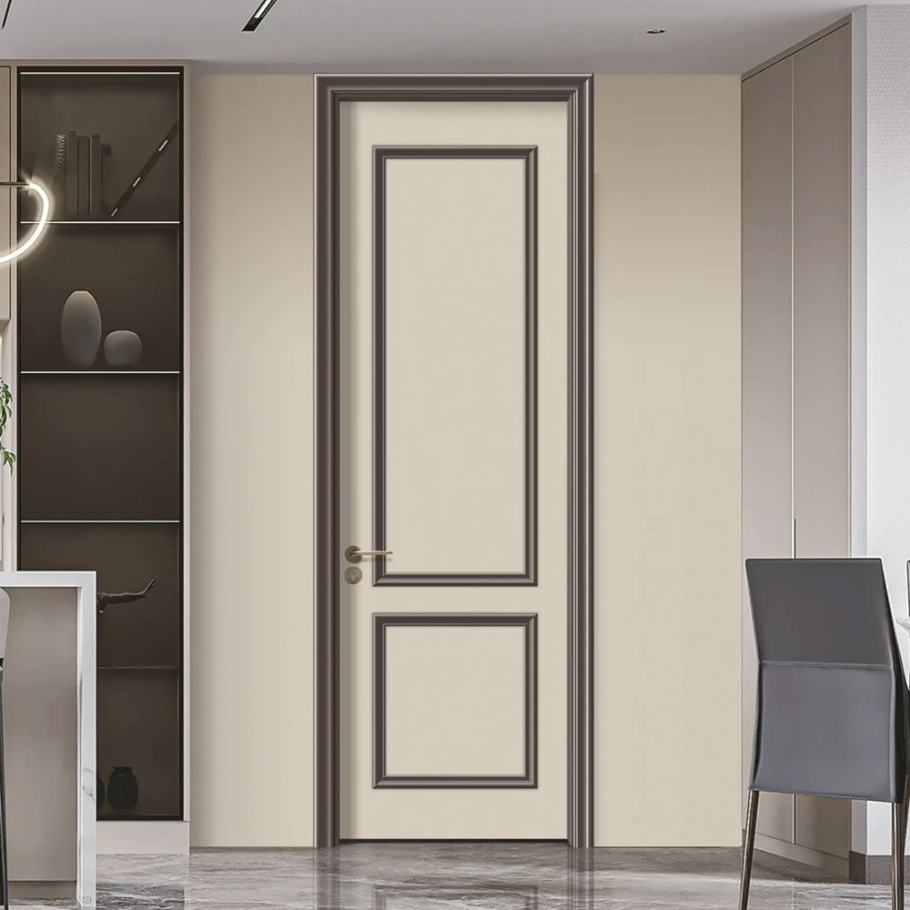 Solid Wood Doors with Painting Interior Doors Morden Style 實木焗漆門 房間門 KX-C02 包門鎖 一體鎖 包門框 多色可選 扣線工藝 現代風格 莫蘭迪色系