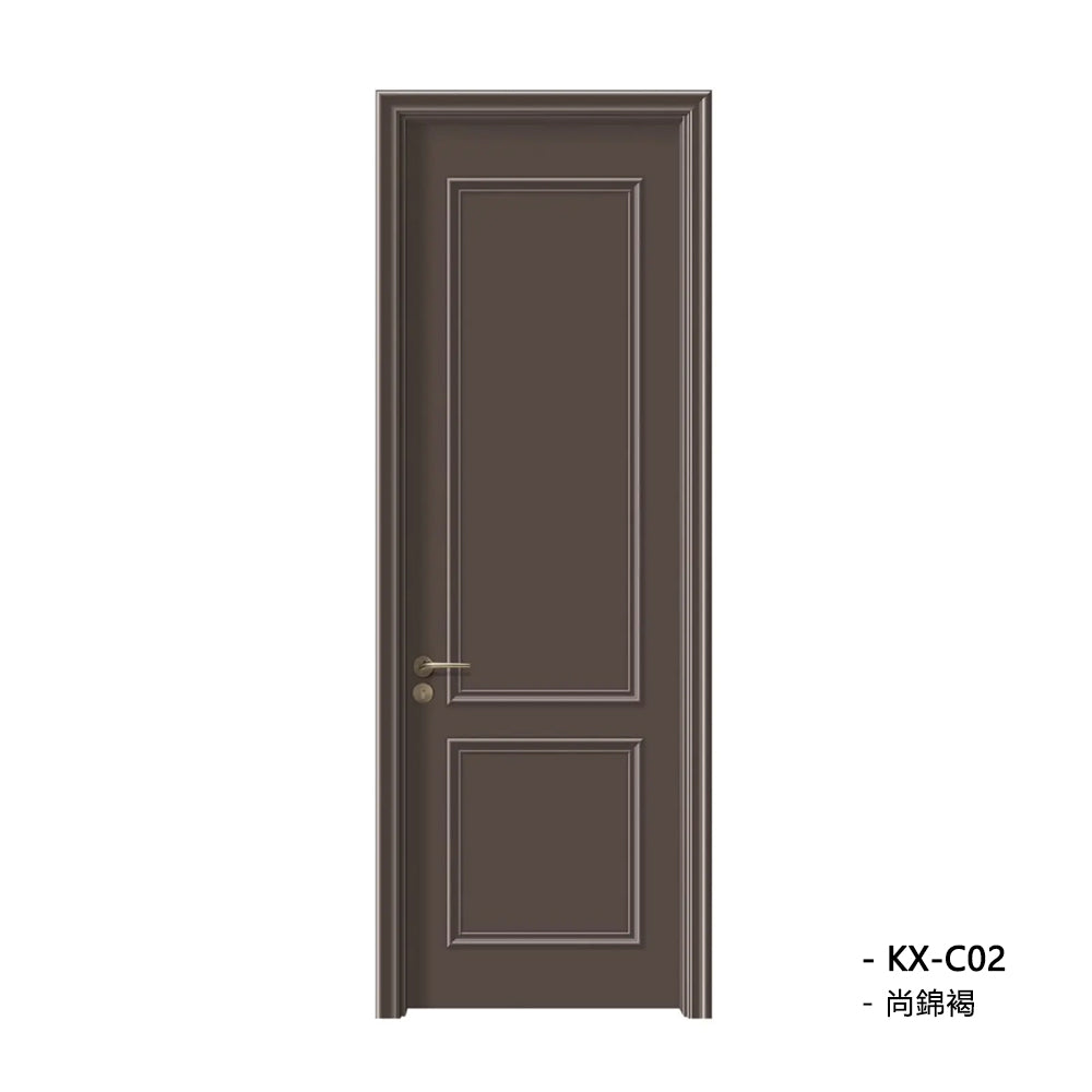 Solid Wood Doors with Painting Interior Doors Morden Style 實木焗漆門 房間門 KX-C02 包門鎖 一體鎖 包門框 多色可選 扣線工藝 現代風格 莫蘭迪色系