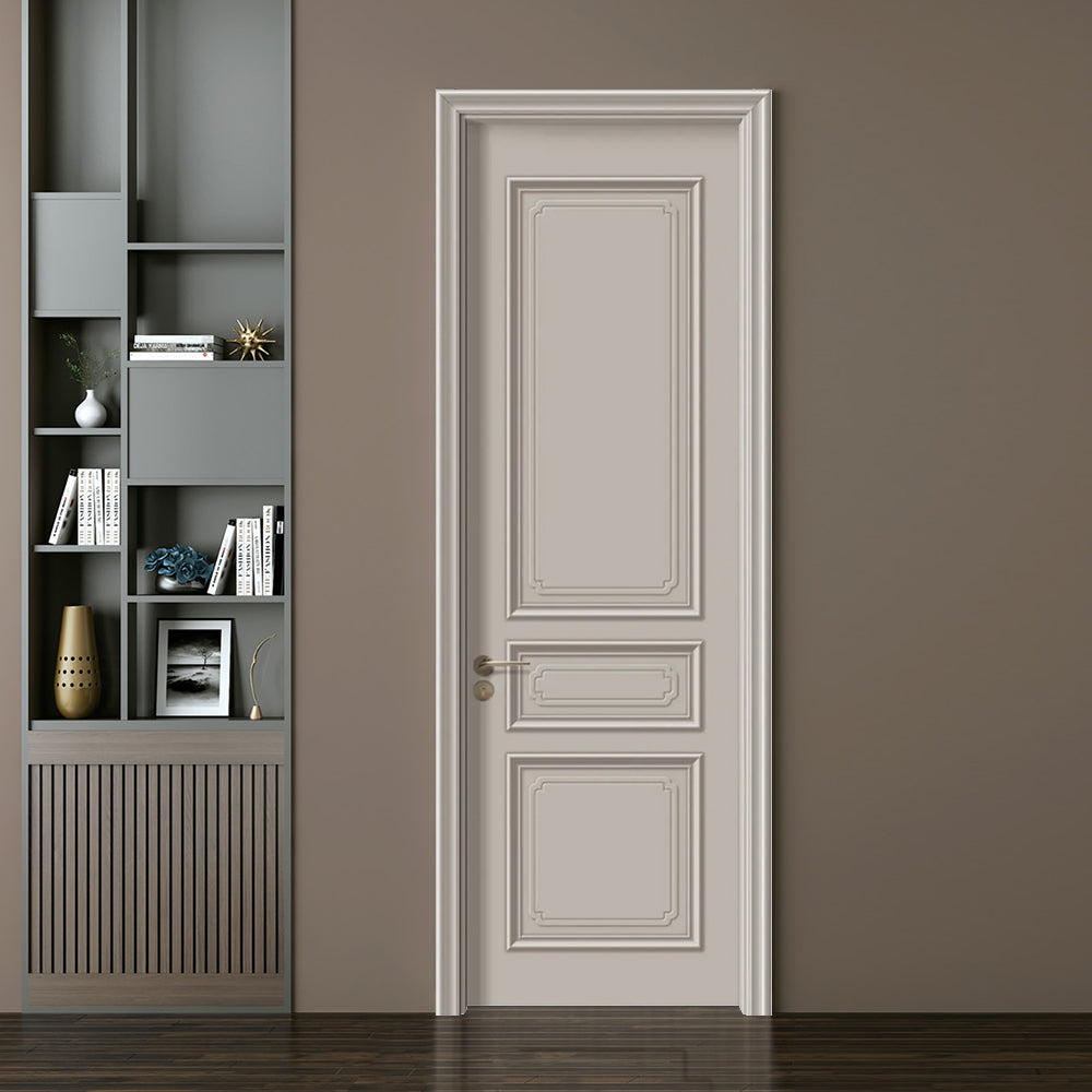 Solid Wood Doors with Painting Interior Doors Morden Style 實木焗漆門 房間門 KX-C04 包門鎖 一體鎖 包門框 多色可選 扣線工藝 現代風格 莫蘭迪色系
