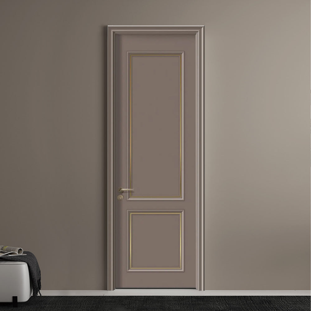 Solid Wood Doors with Painting Interior Doors Morden Style 實木油漆門 房間門 KX-D02包門鎖 一體鎖 包門框 多色可選 扣線工藝 現代風格 莫蘭迪色系