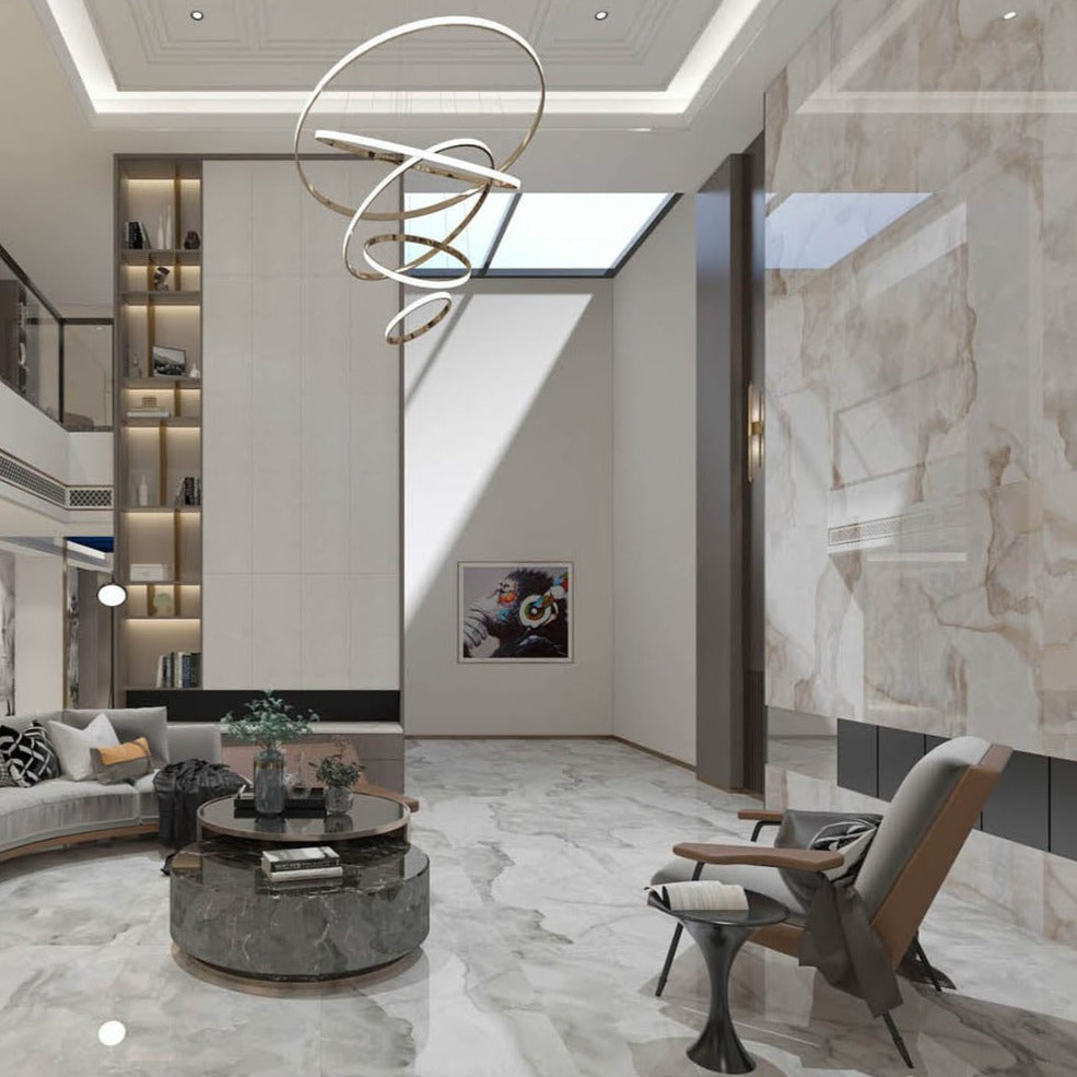 意大利設計瓷磚 Italian Design Tiles 奢石系列 LJ75G008 瑪瑙赫 75x150cm Luxury Marble tiles 亮光磚 Gloss Tiles 地磚 墻磚 Porcelain Tiles