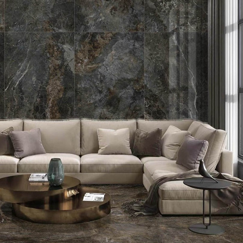 意大利設計瓷磚 Italian Design Tiles 奢石系列 LJ75G211 翠尼奧灰 75x150cm Luxury Marble tiles 亮光磚 Gloss Tiles 地磚 墻磚 Porcelain Tiles