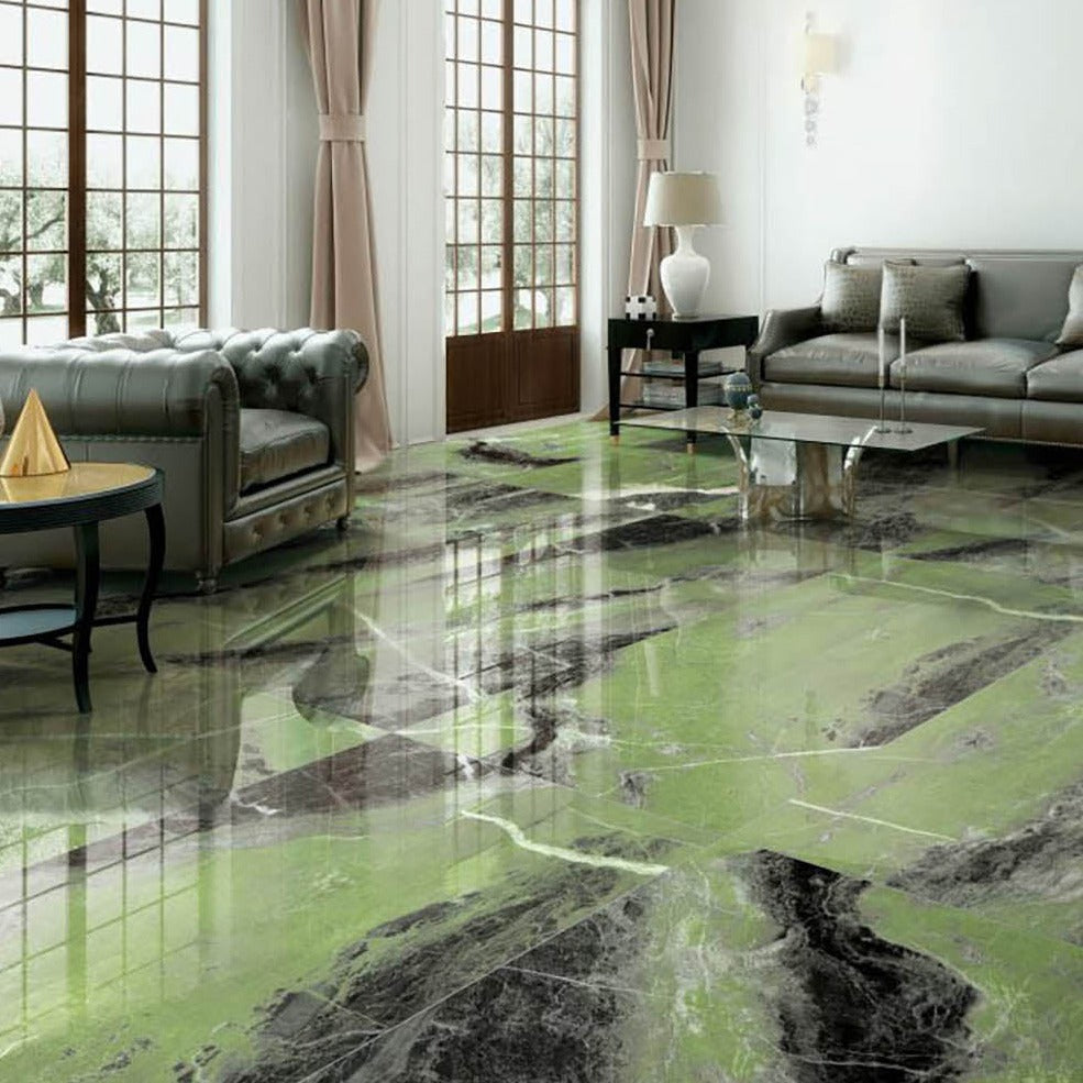 意大利設計瓷磚 Italian Design Tiles 奢石系列 LJ75G247 巴西綠 75x150cm Luxury Marble tiles 亮光磚 Gloss Tiles 地磚 墻磚 Porcelain Tiles