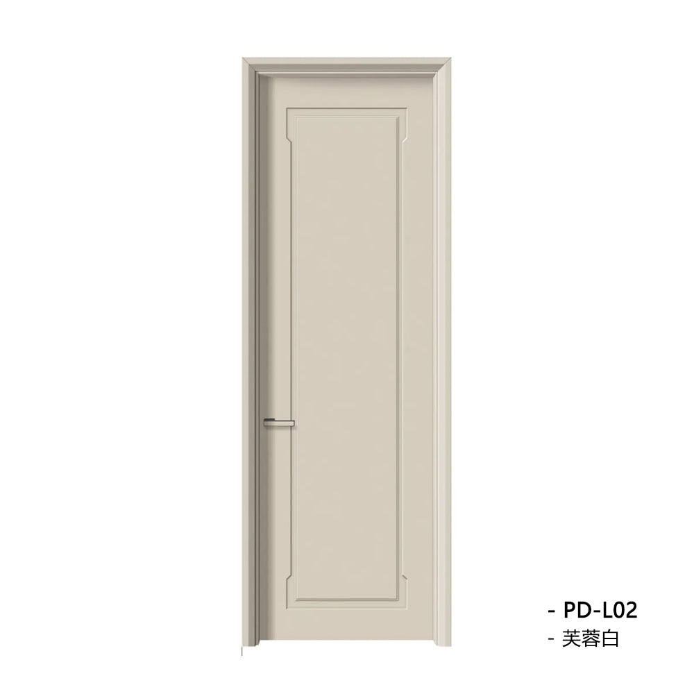 Solid Wood Doors with Painting Interior Doors Morden Style 實木焗漆門 房間門 PD-L02 包門鎖 一體鎖 包門框 多色可選 現代風格 平雕工藝 莫蘭迪色系