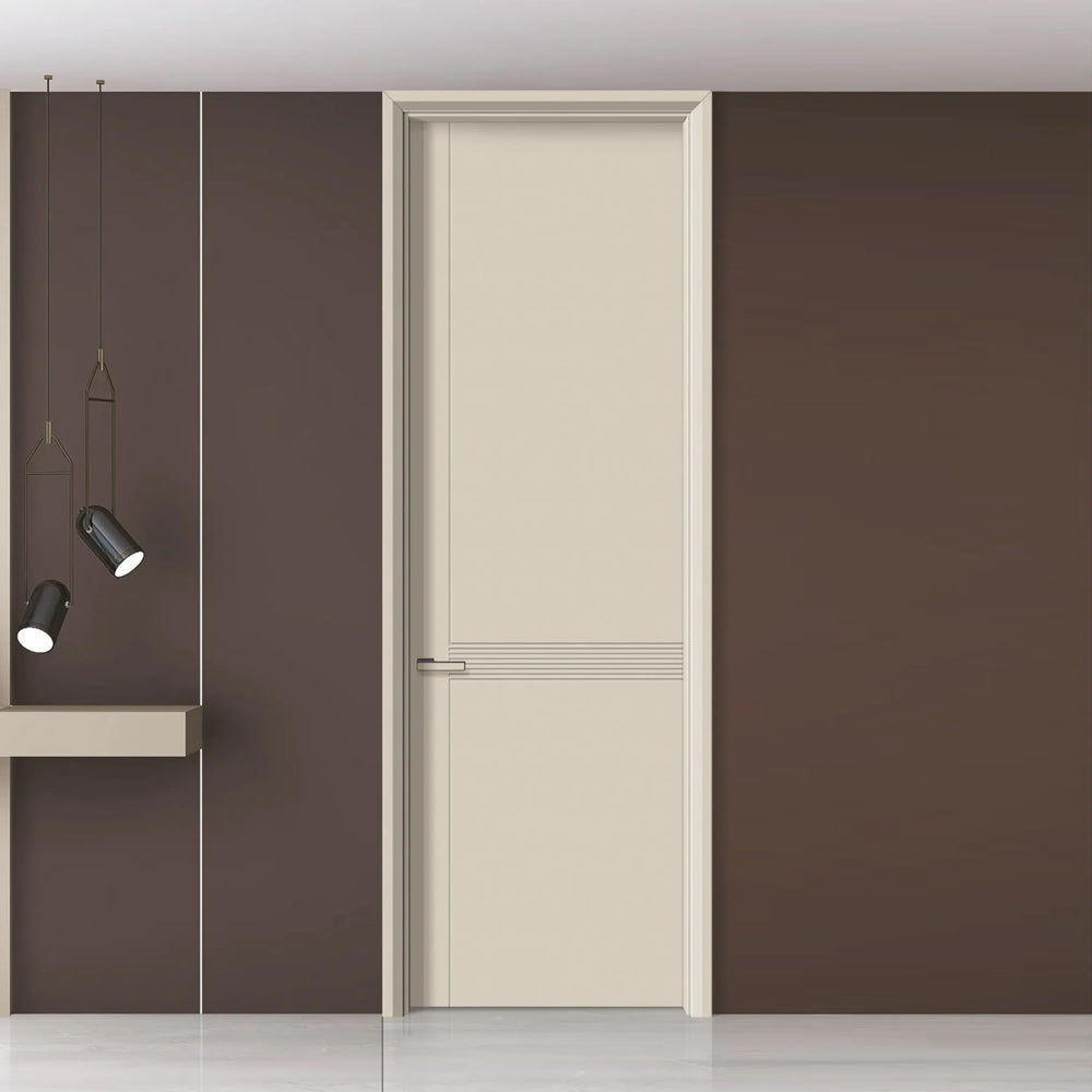 Solid Wood Doors with Painting Interior Doors Morden Style 實木焗漆門 房間門 PD-L03 包門鎖 一體鎖 包門框 多色可選 現代風格 平雕工藝 莫蘭迪色系