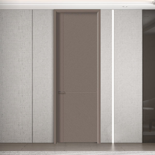Solid Wood Doors with Painting Interior Doors Morden Style 實木焗漆門 房間門 PD-L12 包門鎖 一體鎖 包門框 多色可選 現代風格 平雕工藝 莫蘭迪色系