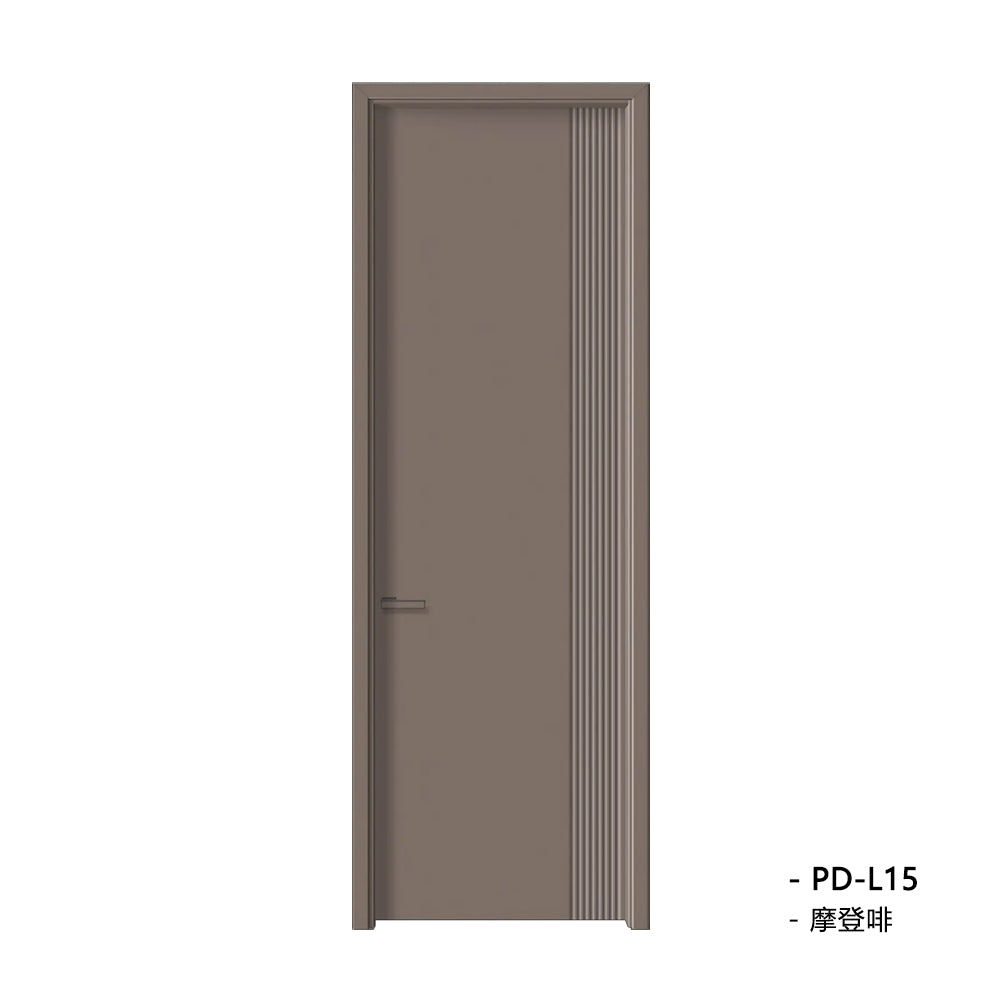 Solid Wood Doors with Painting Interior Doors Morden Style 實木焗漆門 房間門 PD-L15 包門鎖 一體鎖 包門框 多色可選 現代風格 格柵系列 莫蘭迪色系