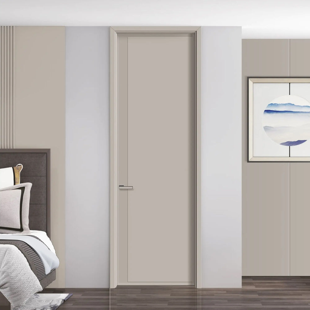 Solid Wood Doors with Painting Interior Doors Morden Style 實木焗漆門 房間門 PD-L23 包門鎖 一體鎖 包門框 多色可選 現代風格 平雕工藝 莫蘭迪色系