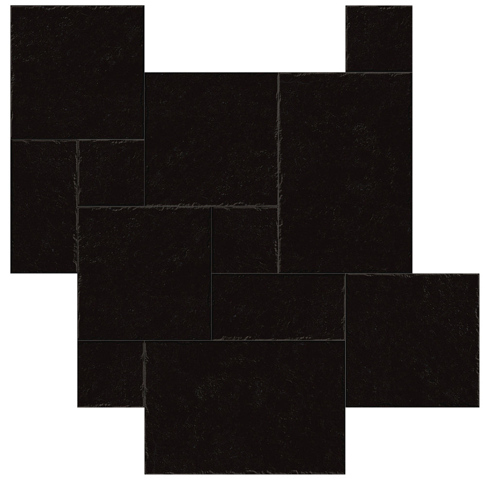 Italian Design RMS-246-8 玄武黑 古堡石 Pietra Antica Tiles 地磚 Floor Tiles 20×20 20×40 40×40 40×60cm 規格拼裝 自然石紋質感
