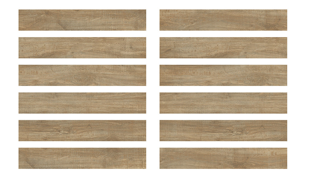 中國佛山磁磚 FOSHAN Tiles Wood Grain Brick Matt Tiles 木紋磚 地磚 墻磚 啞光磚 直邊磚 RMW12222A 20×120cm