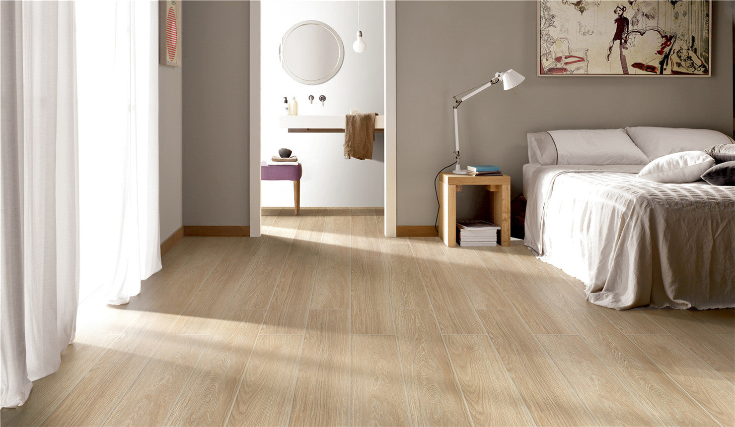 中國佛山磁磚 FOSHAN Tiles Wood Grain Brick Matt Tiles 木紋磚 地磚 墻磚 啞光磚 直邊磚 RMW12282A 20×120cm