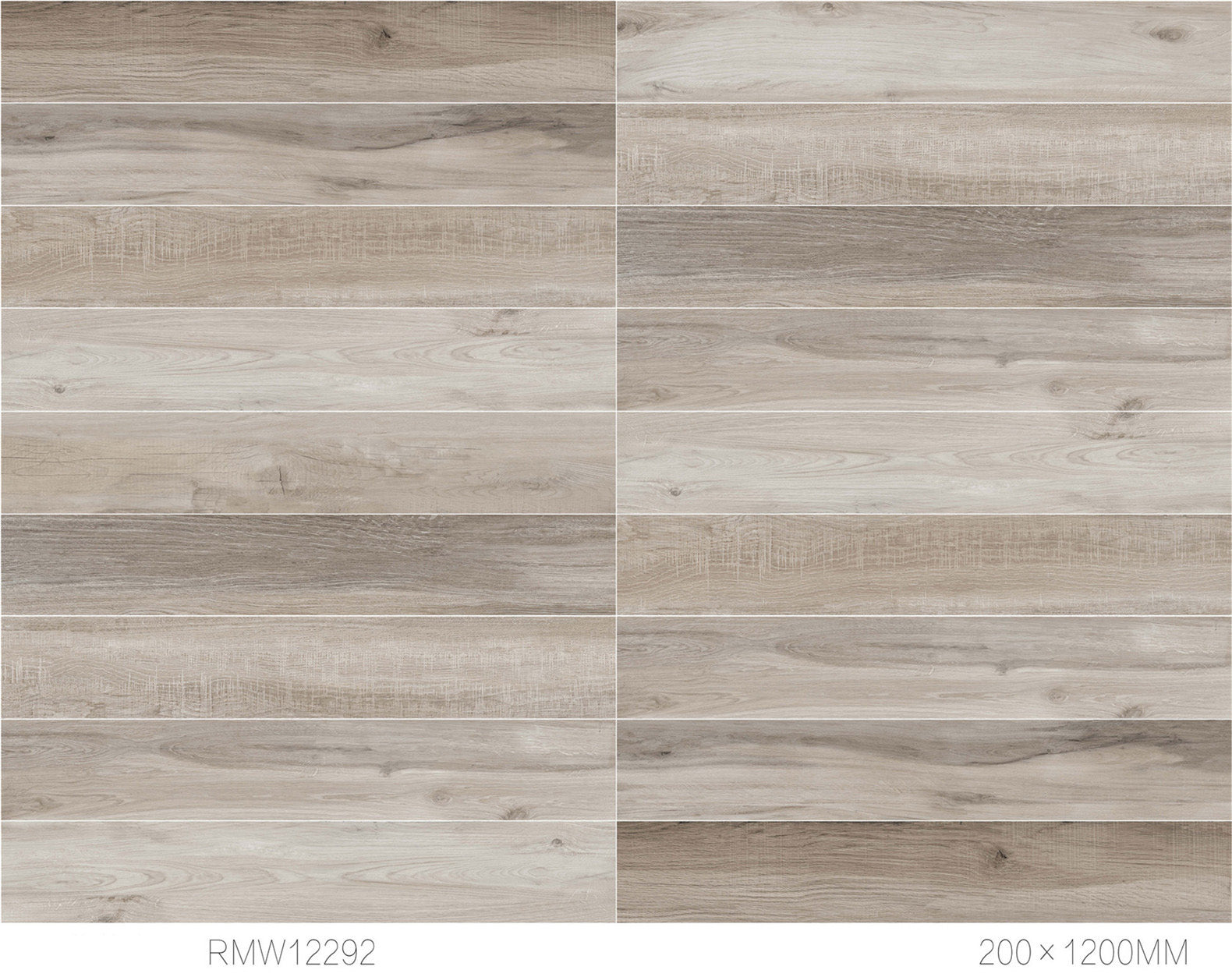 中國佛山磁磚 FOSHAN Tiles Wood Grain Brick Matt Tiles 木紋磚 地磚 墻磚 啞光磚 直邊磚 RMW12292A 20×120cm